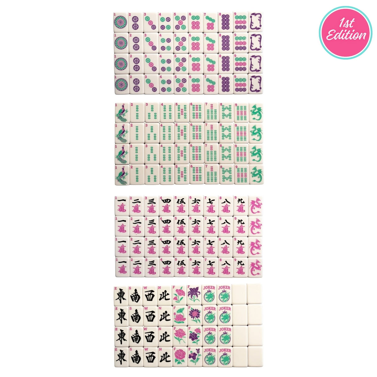 Tea Party Mahjong Tiles