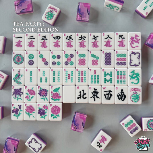 Tea Party Mahjong Tiles