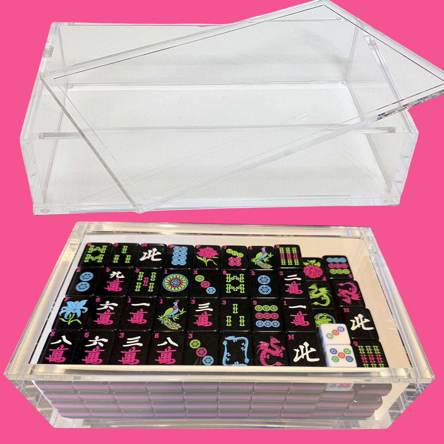 Mahj Queen™ Acrylic Tile Box