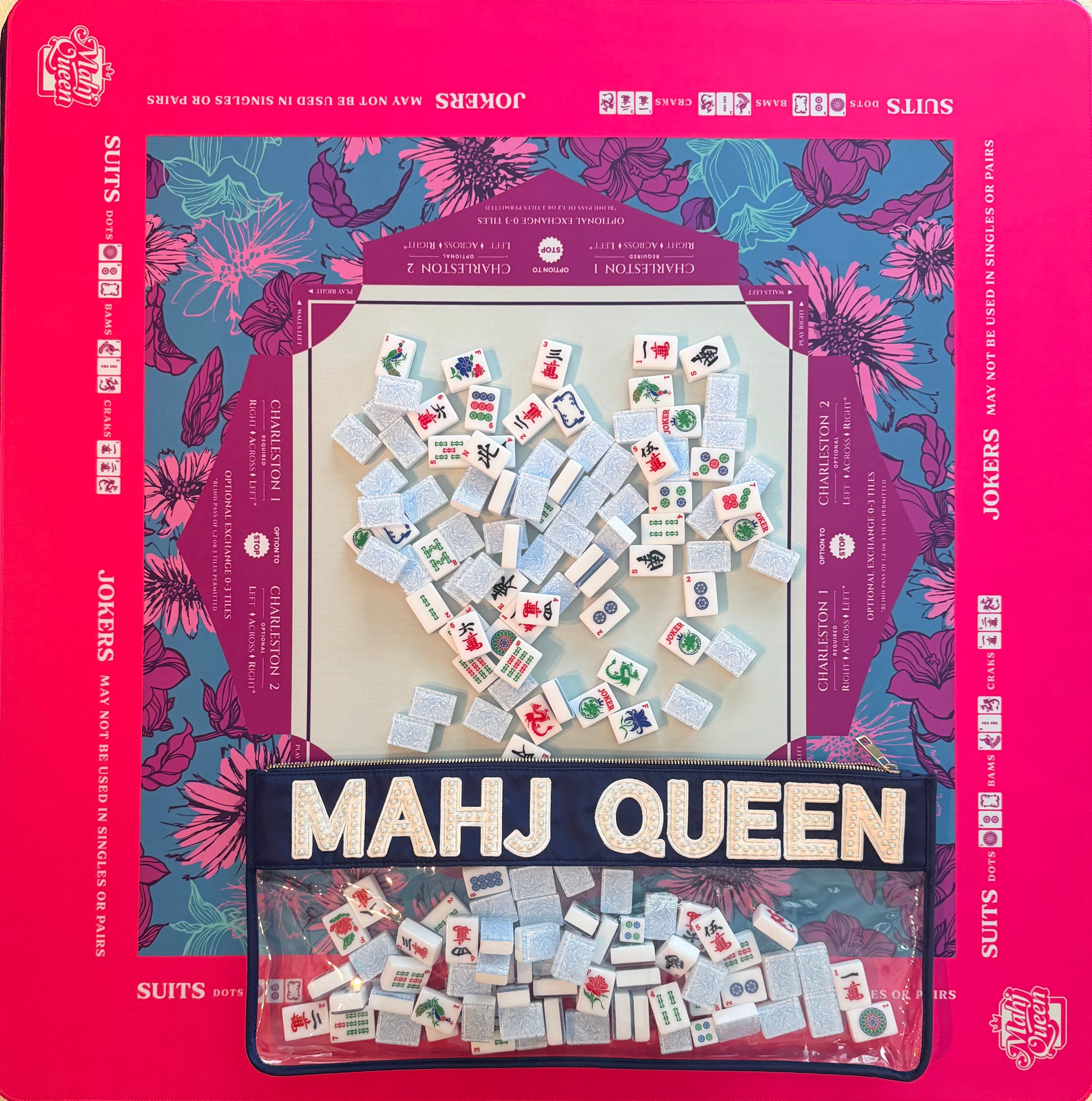 Mahj Queen Modern Classic Mahjong Tiles - 2-Layer Acrylic Set
