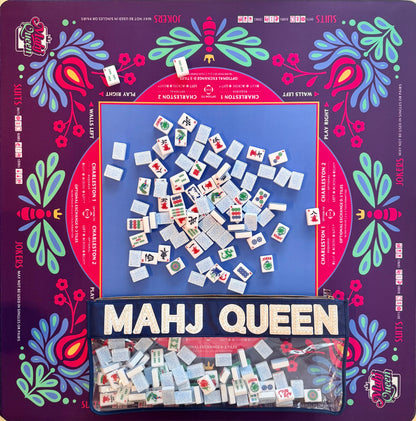 Queen Bee:  Electric Berry Mahjong Mat