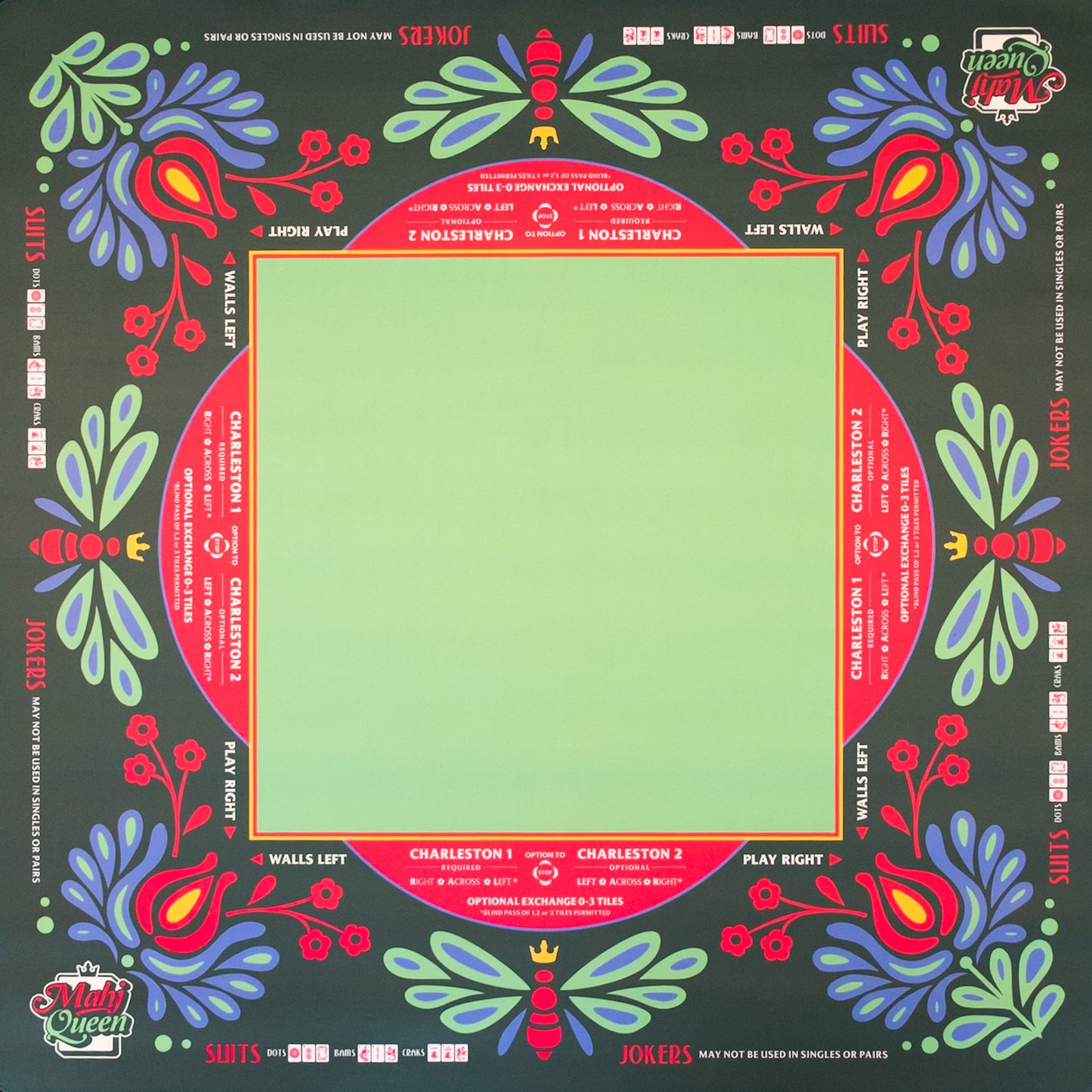 Queen Bee:  Lime Crush Mahjong Mat