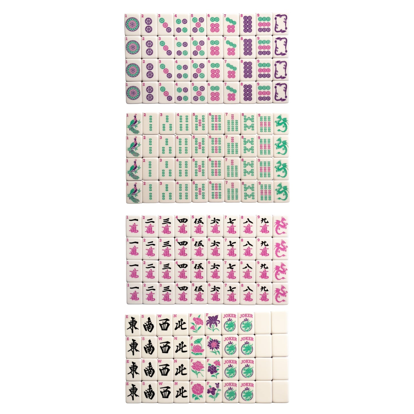 Tea Party Mahjong Tiles