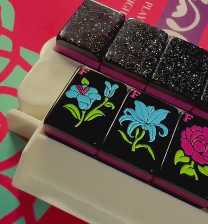 Neon Daze Mahjong Tiles